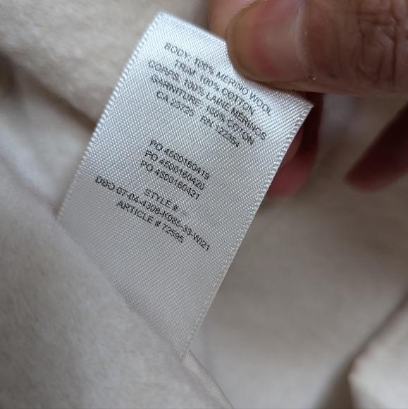 Aritzia Wilfred Free Cream 100% Wool Shacket Size Small - Picture 3 of 4